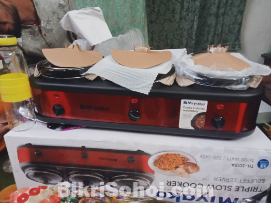 Miyaco triple slow cooker